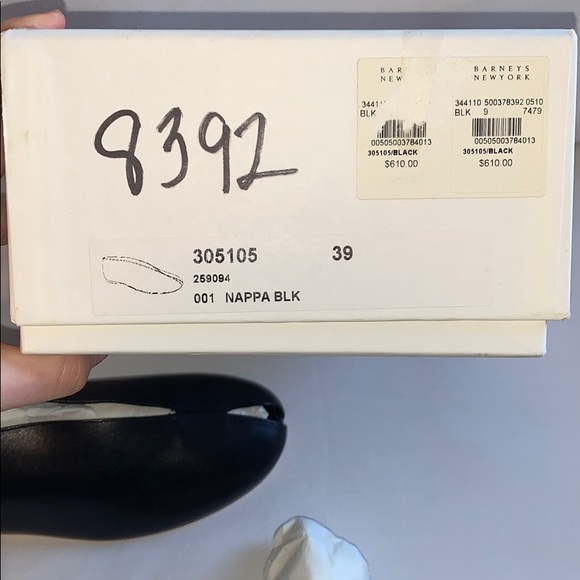 Celine Phoebe Leather Peep Toe Flats- Nappa BLK - Picture 8 of 8